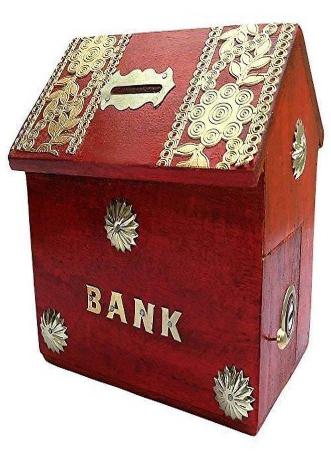 Giftoshopee Handicrafted Wooden Casual Money Bank - Coin Saving Box - Piggy Bank - Gifts For Kids, Girls, Boys & Adults, Antique - Image 2